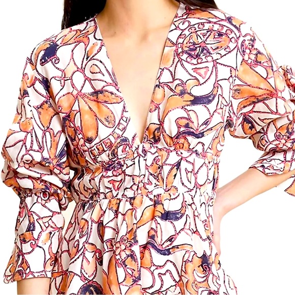 A.L.C. White Multi Salina Mini Dress - Size 6 - Picture 5 of 13